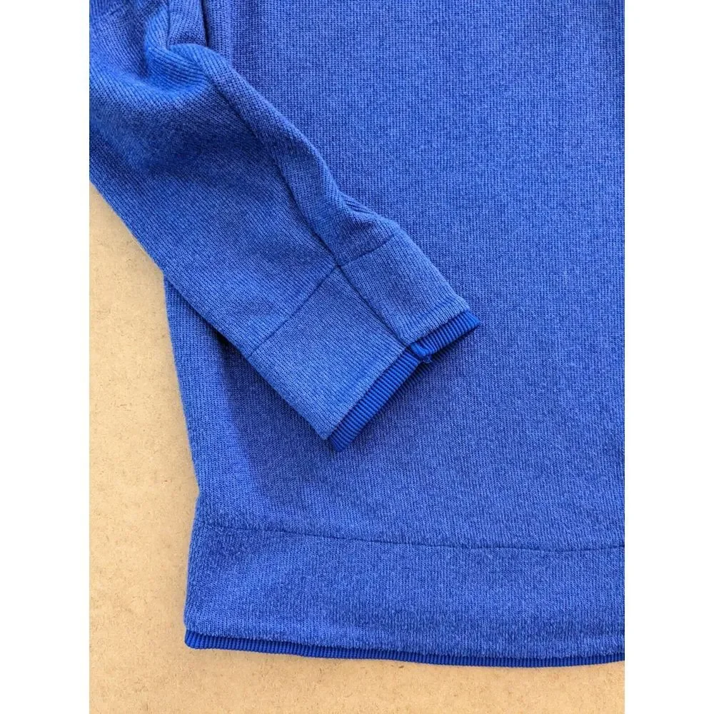Under Armour Golf Mens Pullover Large Blue ColdGear Loose Long Sleeve‎ 1/4 Snap